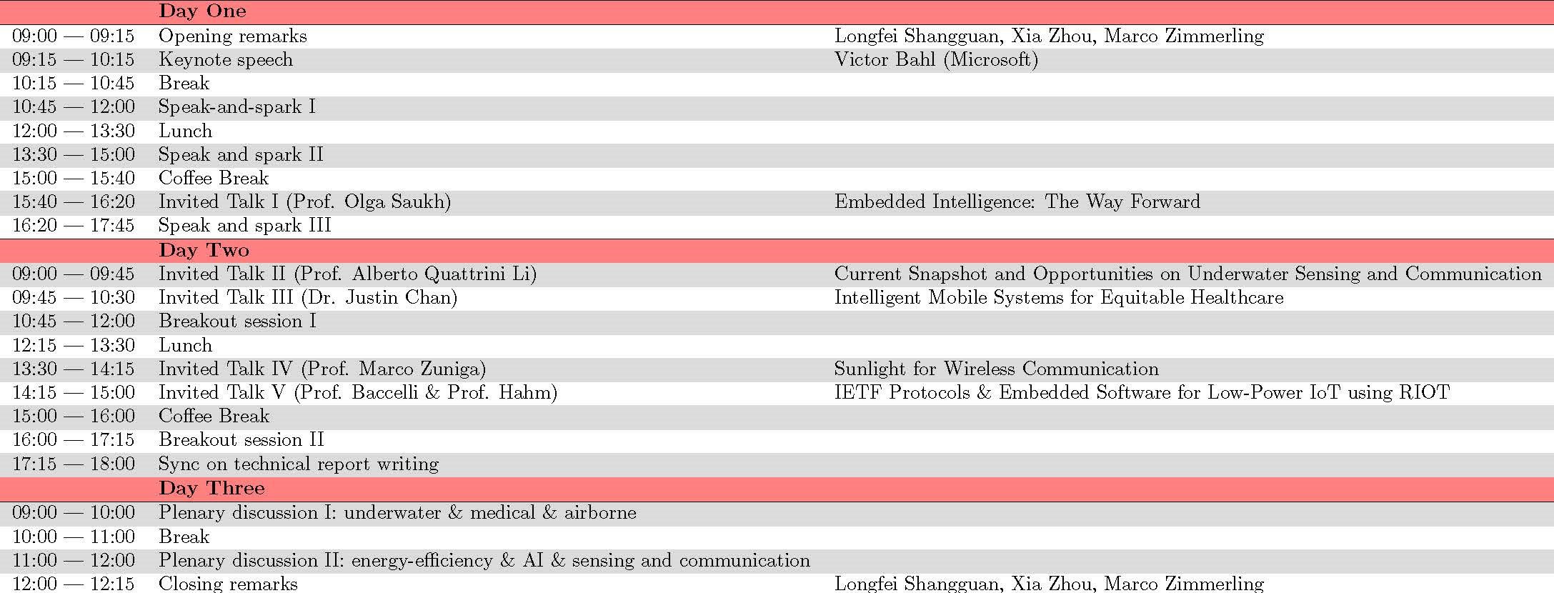 Agenda.