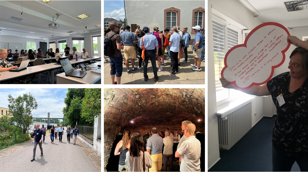Some of the activities our seminar participants engaged: Self-introduction and taking a walk on Monday (left); Excursion to Trier and a Winery on Wednesday (center); and Grand challenge discussion on Friday (right).
